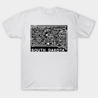 South Dakota Map T-Shirt